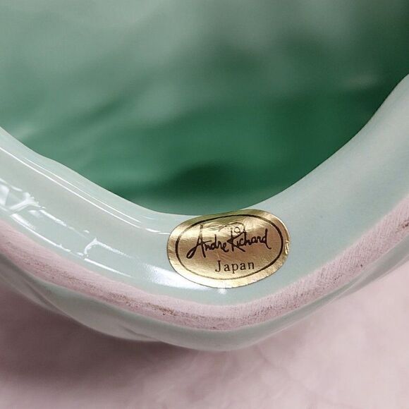 Vintage Andre Richard GREEN Porcelain Swan Towel Holder - Japan - Picture 8 of 8